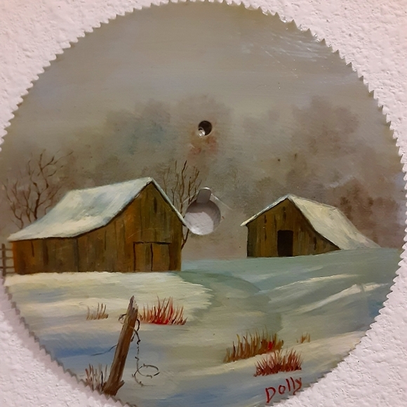 Hand Painted Circular Saw Blade Art